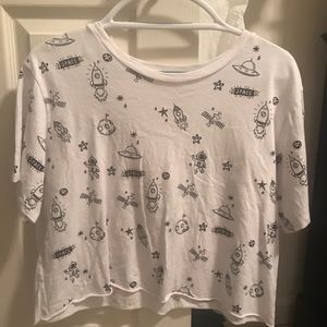 French Pastry Space Crop Top